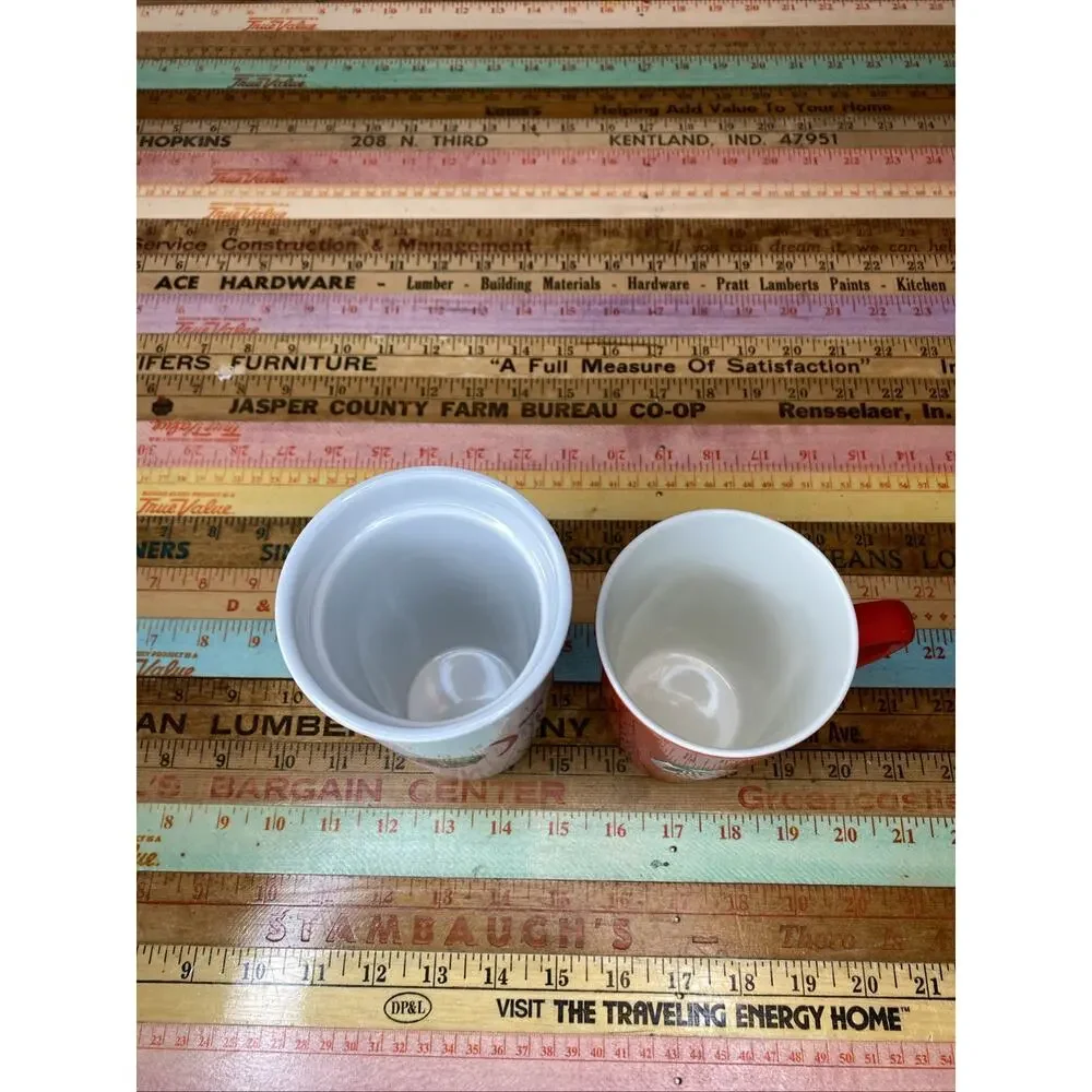 Lot Of 2 Starbucks Coffee Yea Mugs Logo 2020 Red 12 Oz 2010 Travel No Lid